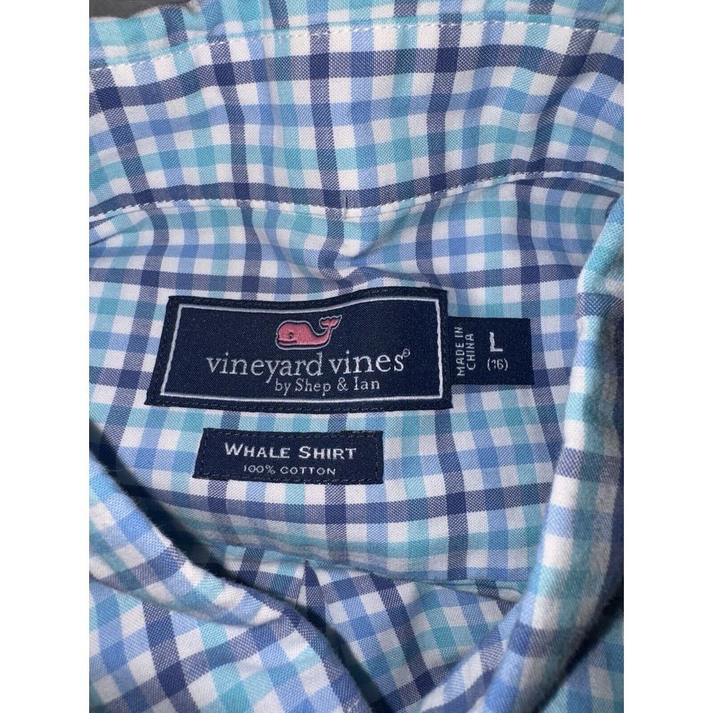 Vineyard Vines Large Classic Fit Whale Shirt Small Plaid Flannel Business Casual - Picture 3 of 7